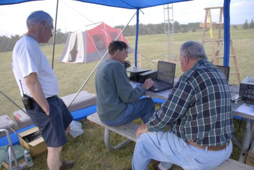 N8AR operating 6 meters with KC8WMW and AC8IL observing