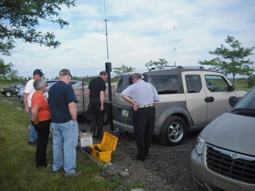 Taking a break to tune K8BRFs mobile HF antenna