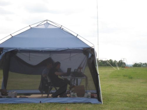 The Bruce and Bruce team (W8RA and K8BRF) operating 40 meters