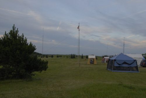 The N8SL field day 2011 operating positions looking east