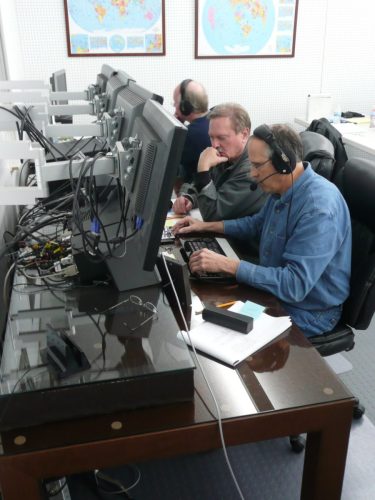 W8MJ operating, W8RA logging and N8AB