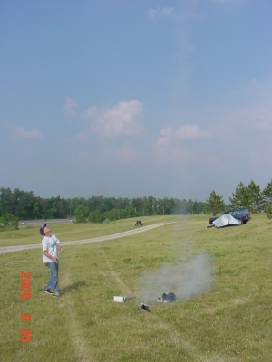 Aerial rocket camera blast-off sm