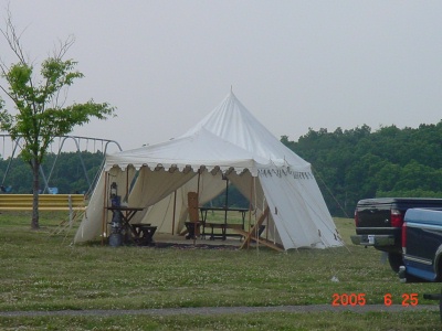 N8SL Tent for APRS demo Satillite sm