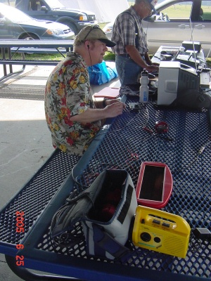 Solar charged battery 8 CW QSOs sm